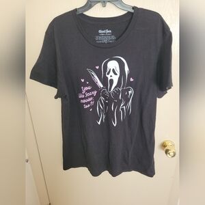 Ghostface Womens 3xl You Like Scary Movies Too Black T Shirt